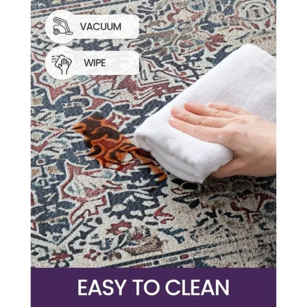 New 23x86 Kitchen Mat, Extra Long Anti-Fatigue Cushioned Non-Slip Rug - Blue